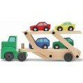 Camion transporteur de voitures en bois