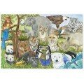Casse-tête Les espèces menacées - 48 gros morceaux pour le sol
