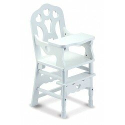 Chaise haute en bois pour poupée Chaise haute en bois pour poupée