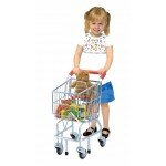 Panier d'épicerie en métal - Chariot roulant