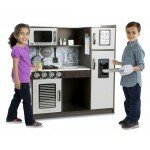 Cuisinette pour enfants en bois - Couleur acier inoxydable Cuisinette pour enfants en bois - Couleur acier inoxydable