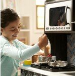 Cuisinette pour enfants en bois - Couleur acier inoxydable Cuisinette pour enfants en bois - Couleur acier inoxydable