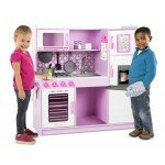 Cuisinette pour enfants en bois - Rose et blanc Cuisinette pour enfants en bois - Rose et blanc