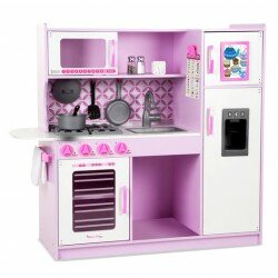 Cuisinette pour enfants en bois - Rose et blanc Cuisinette pour enfants en bois - Rose et blanc