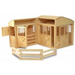 Grande écurie en bois pliante