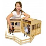 Grande écurie en bois pliante