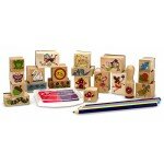 Ensemble d'étampes et tampons encreurs - Jardin féérique