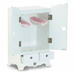 Garde-robe en bois pour poupée