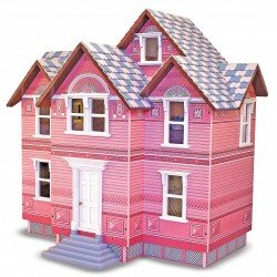 Maison victorienne de poupée en bois