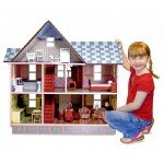 Maison victorienne de poupée en bois