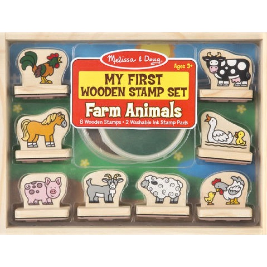 Melissa & Doug Stamp-a-Scene Wooden Stamp Set: Farm - 20