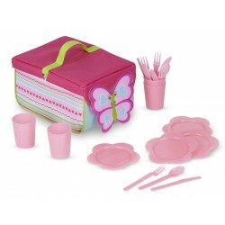 Panier à pique-nique rose Papillon