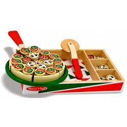 Pizza en bois à garnir et couper