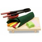 Comptoir à sushis en bois