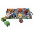 Tapis de jeu portatif et petites voitures en tissu