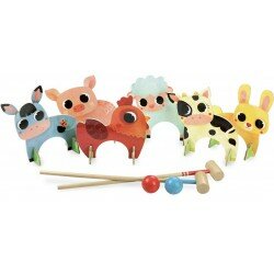 Jeu de croquet en bois