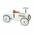 Porteur voiture de course blanc vintage