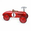 Porteur voiture de course rouge vintage